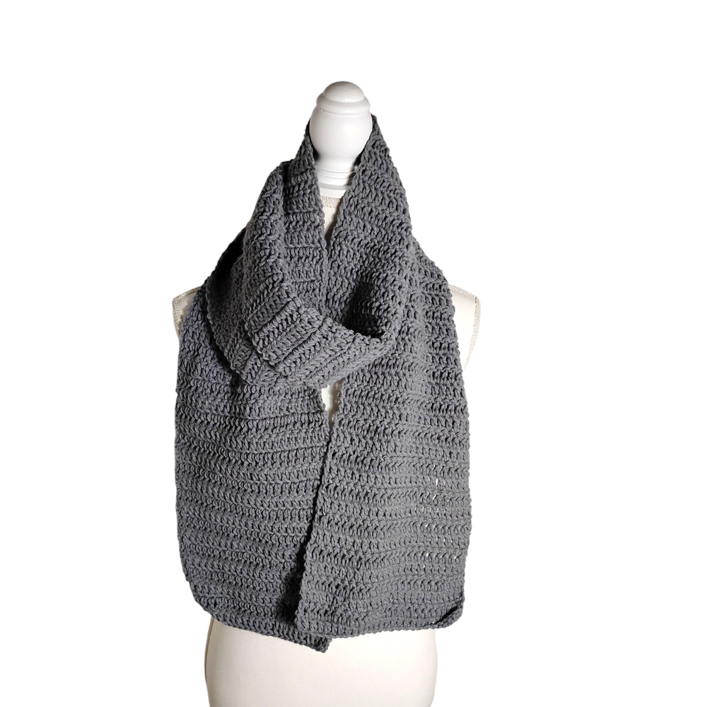 Women Gray Knit Scarf